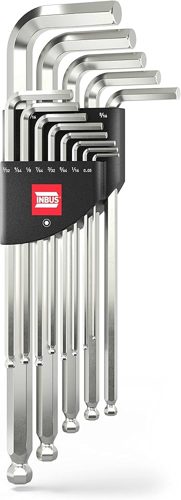 INBUS® 70426 Imperial Hex Key Set with Ball End 13pcs 0.05-3/8