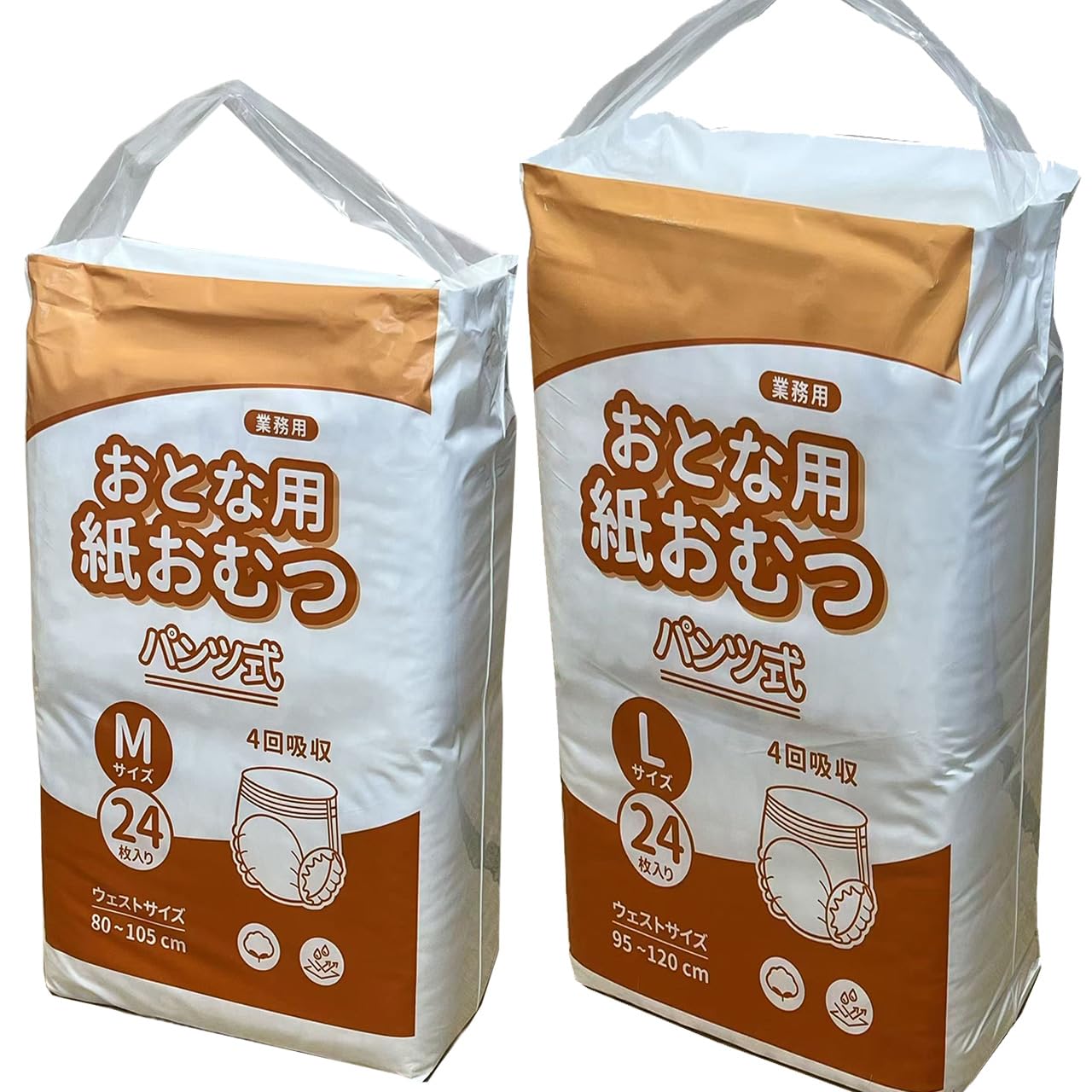 Amazon | 大人用おむつ パンツ式 Mサイズ Lサイズ (96枚/4パック/1