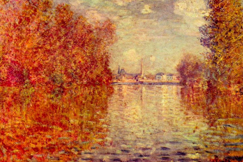 Amazon.co.jp: クロード・モネ アルジャントゥイユの秋の効果 絵画