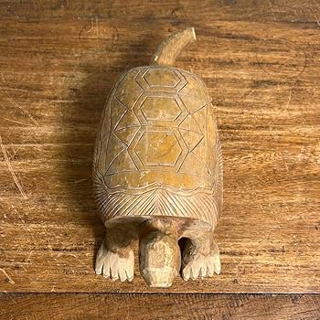 Amazon.co.jp: 表高吉 木彫り 亀 全長32cm 木彫りの亀 農民美術 レトロ