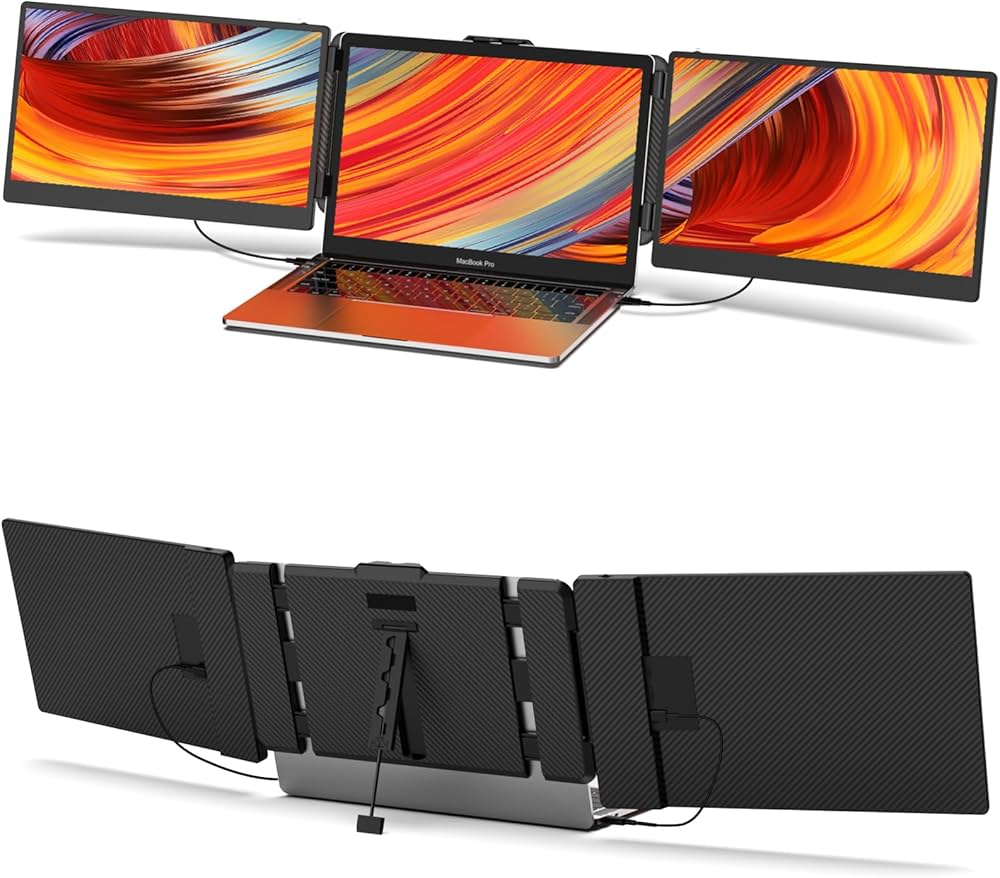 Amazon.co.jp: Kwumsy S2 モバイルモニター 2画面 トリプルポータブル