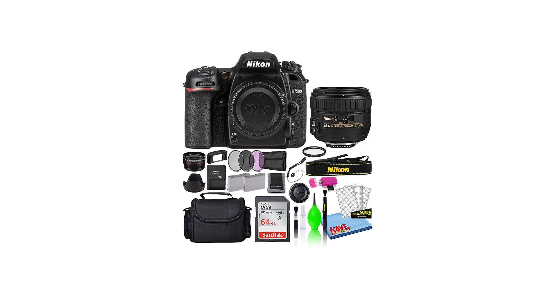 Amazon.com : Nikon D7500 20.9MP DSLR Digital Camera with AF-S 50mm