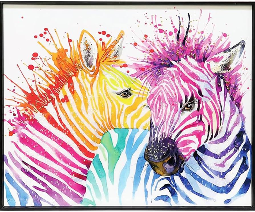 Amazon.co.jp: クリスタルアート ゼブラ アートパネル 61x51cm