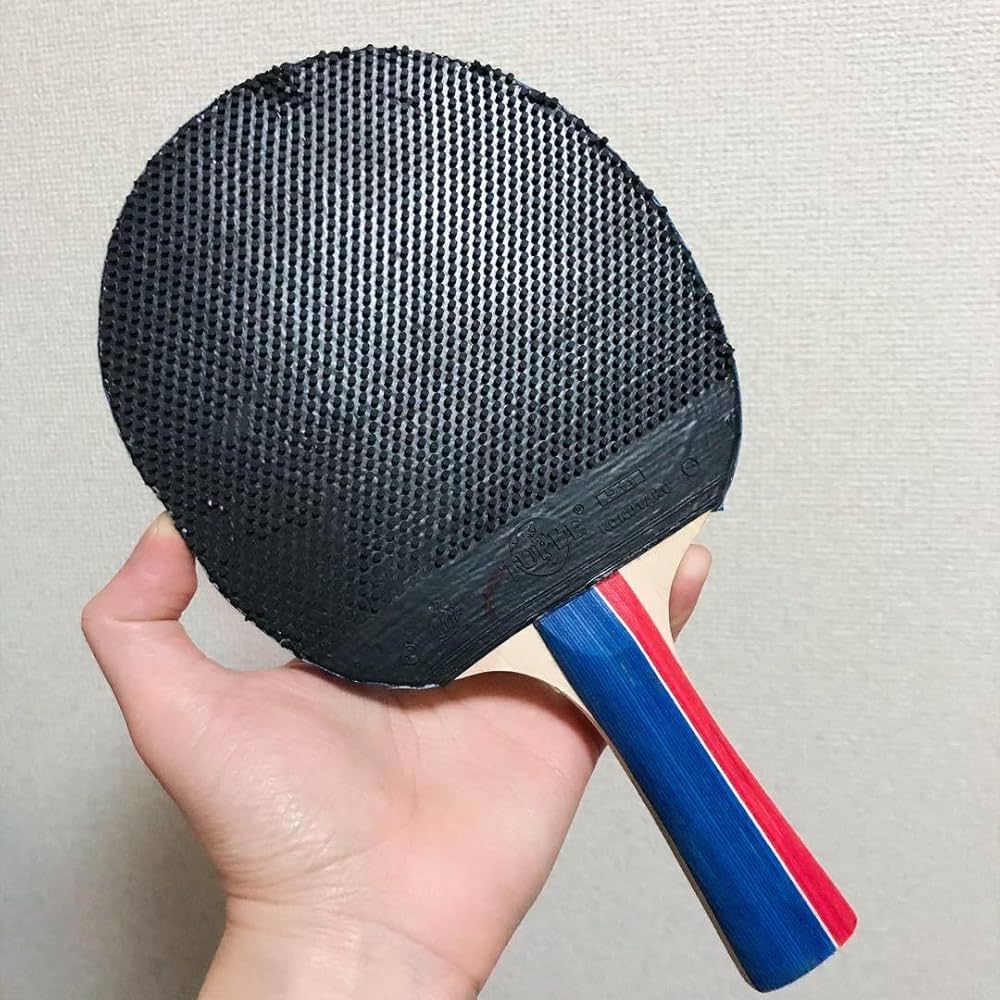 Amazon.co.jp: 卓球 ラケット 両面ラバー付き 裏ソフト＋粒高ラバー