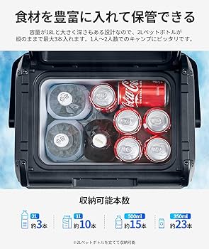 Amazon.co.jp: EENOUR 車載冷蔵庫 D18 18L -20℃～10℃ バッテリー1個