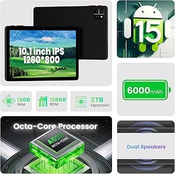 Amazon.com : Callsky-Tech 10 Inch Tablet, Android 15 Tablets, 12GB