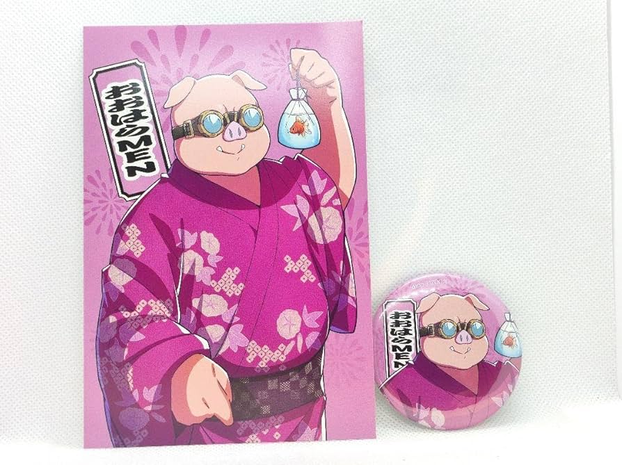 Amazon.co.jp: ドズル社 おおはらMEN 缶バッジ 特典ポストカード 夏