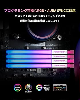 Amazon.co.jp: Acer Predator Vesta Ⅱ DDR5 6000MHz デスクトップPC用