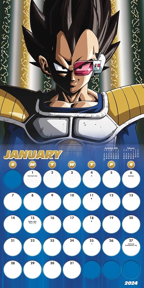 Amazon.co.jp: 2024年ドラゴンボールZ壁掛けカレンダー : 文房具