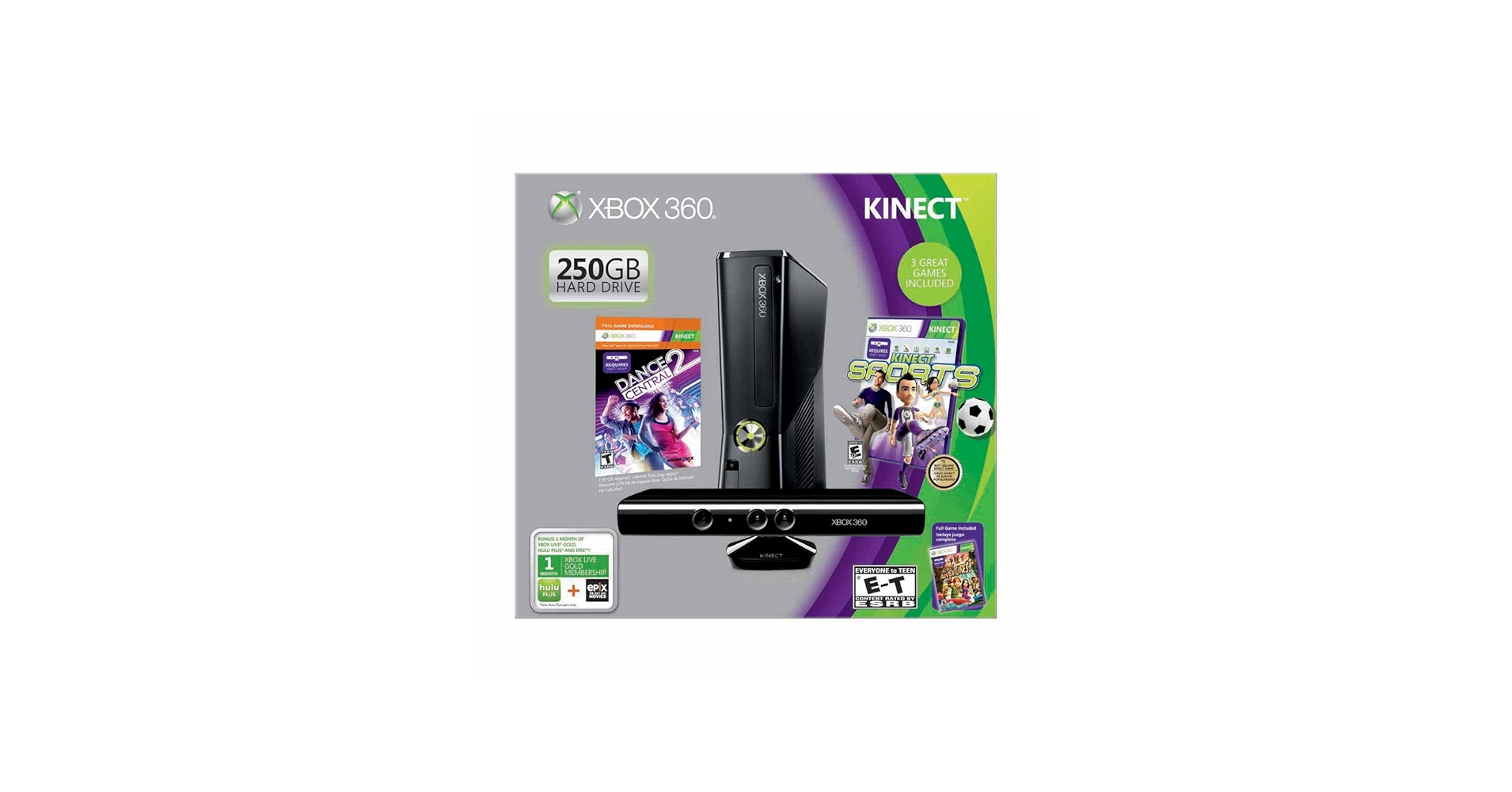 Amazon.com: Xbox 360 250GB with Kinect Holiday Value Bundle