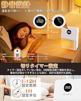 Amazon | ヒーター 壁掛け 人感センサー付き セラミックヒーター