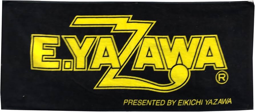 Amazon｜矢沢永吉 FT フェイスタオル 58 (ロゴ)ブラック・イエロー