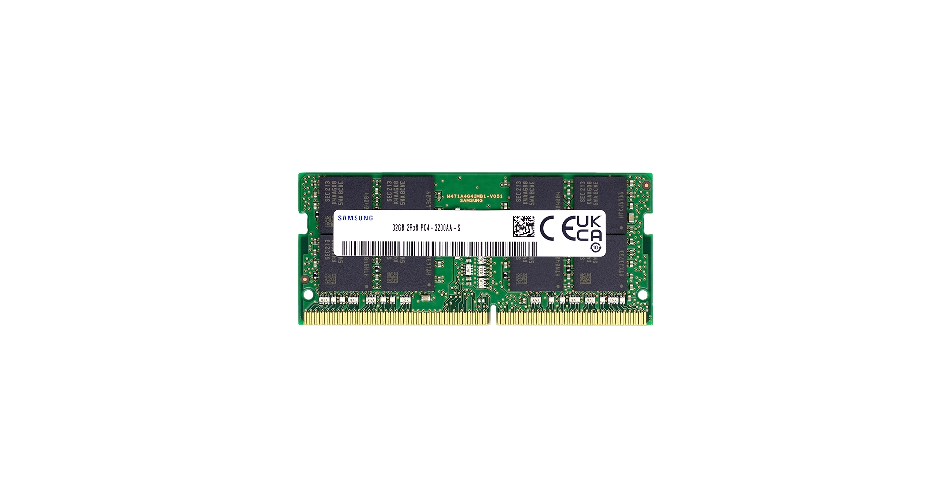 Samsung 32GB DDR4 3200MHz PC4-25600 (PC4-3200AA) CL22 SODIMM 2Rx8