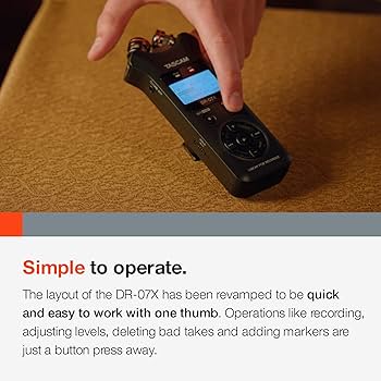 Amazon.com: Tascam DR-07X Stereo Handheld Digital Audio Portable