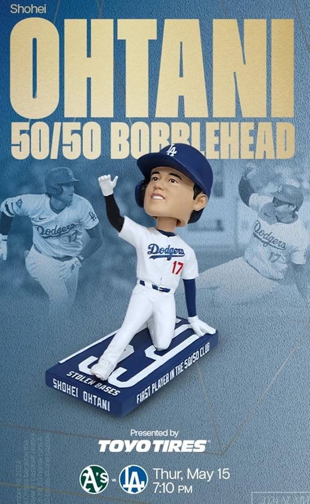 Amazon.co.jp: 大谷翔平 50/50記念 バブルヘッド フィギュア, 50盗塁