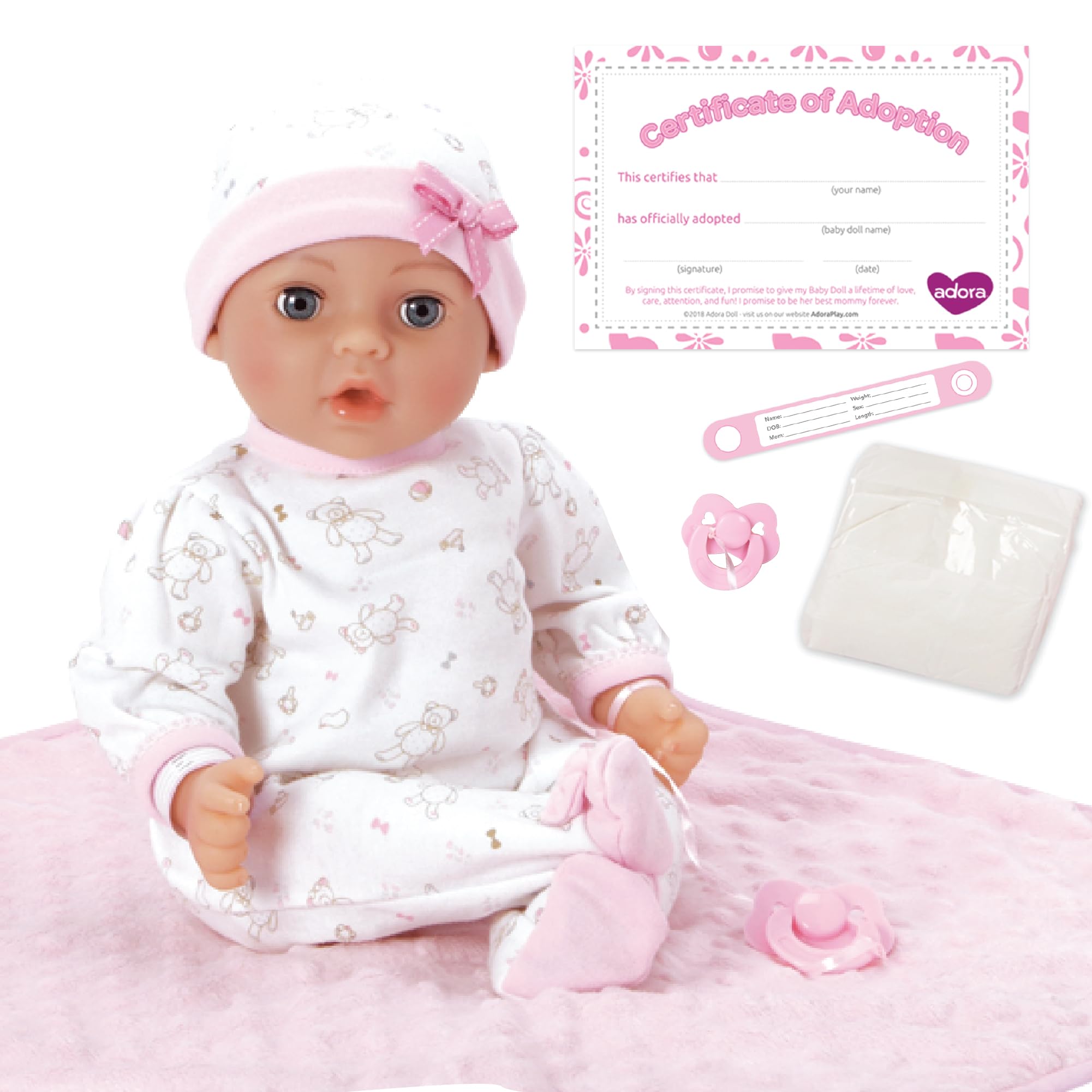 Amazon.com: Adora 16 Inch Girl Baby Doll with Accessories Pink