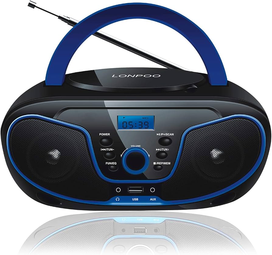 Amazon.com: CD Player Boombox, LP-D02 Portable Bluetooth FM Radio