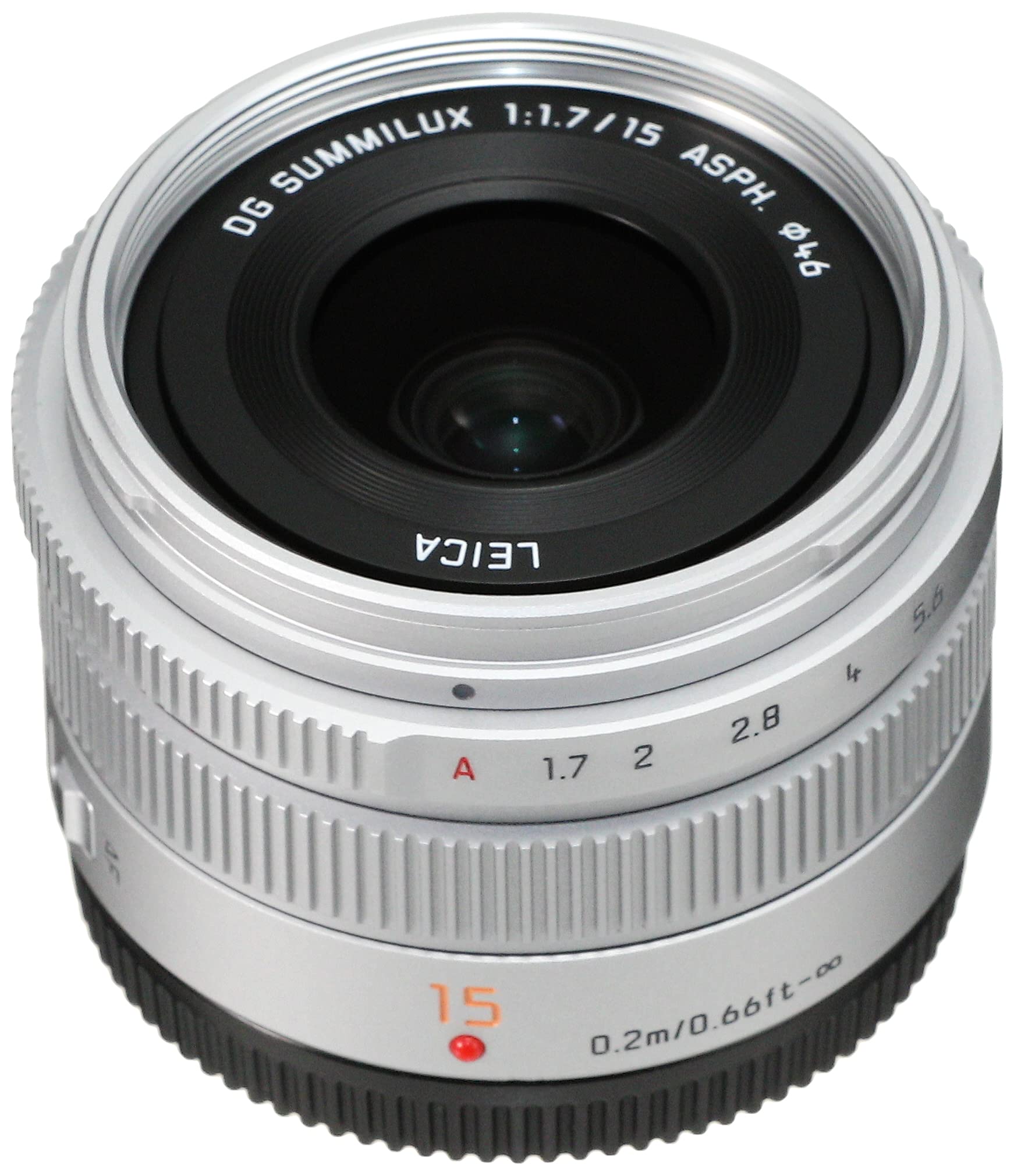 Panasonic Leica DG Summilux 15mm/ F1.7 ASPH. H-X015 -S (Silver