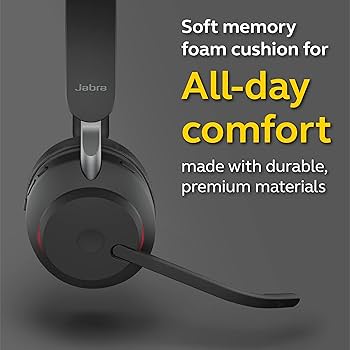 Amazon.com: Jabra Evolve2 65 UC Wireless Headset with Link380c