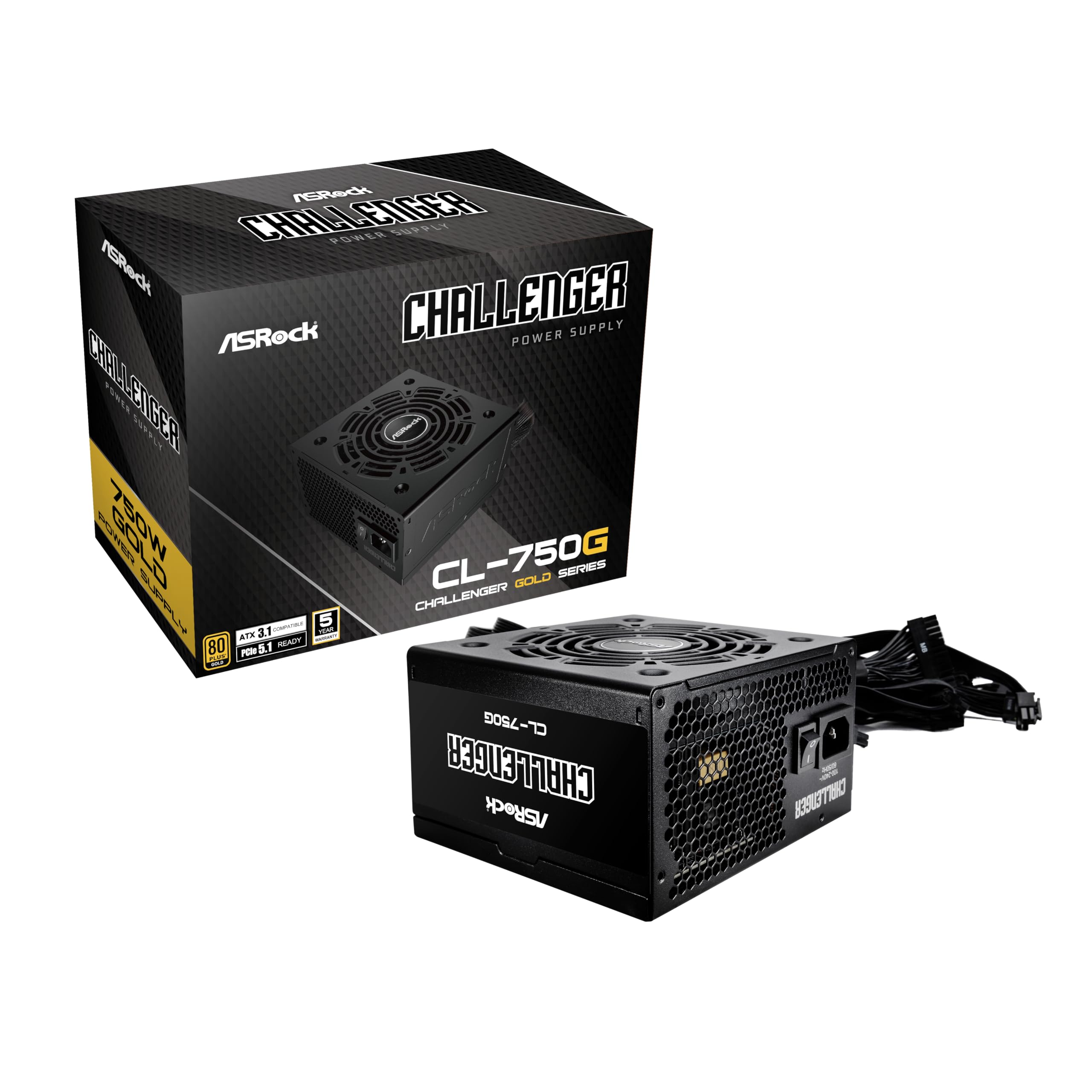 Amazon | ASRock Challenger 次世代GPU対応 PC電源ユニット 750W PCIe5