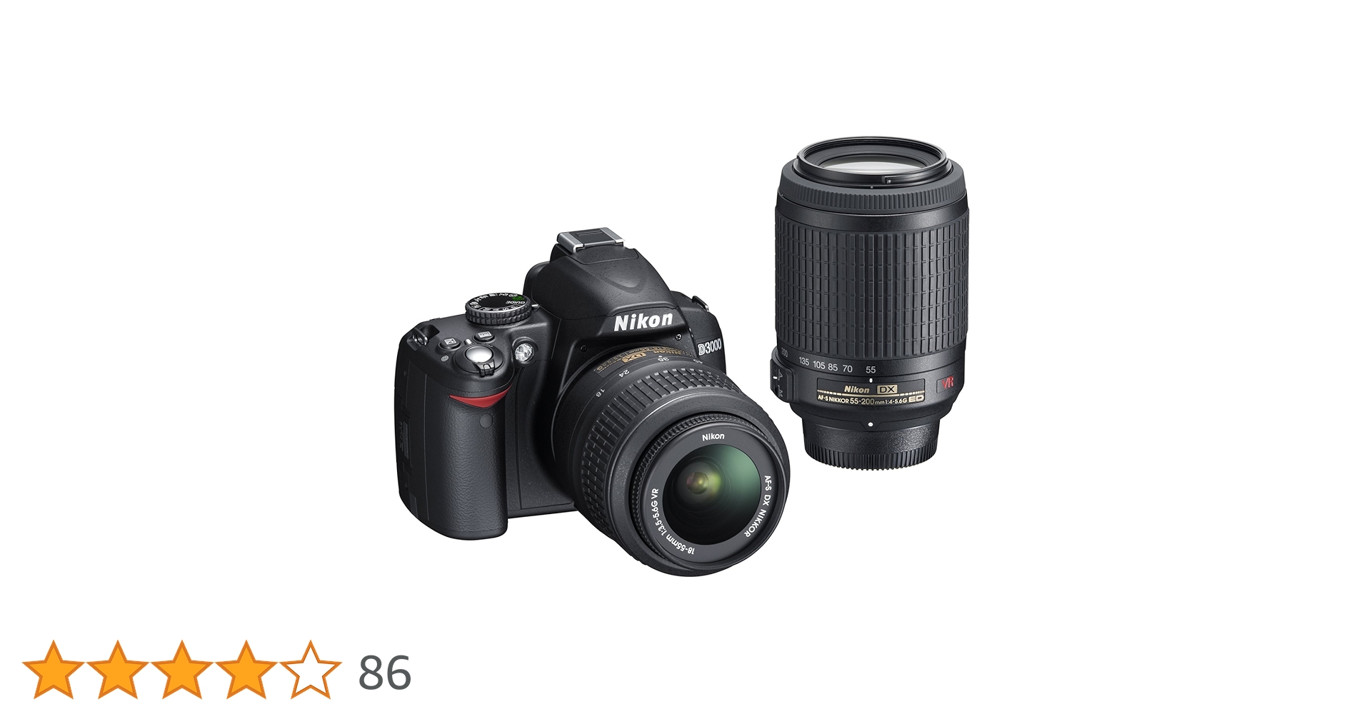 初心者おすすめ】Nikon D3000 手ブレ補正VRレンズセット 初心者