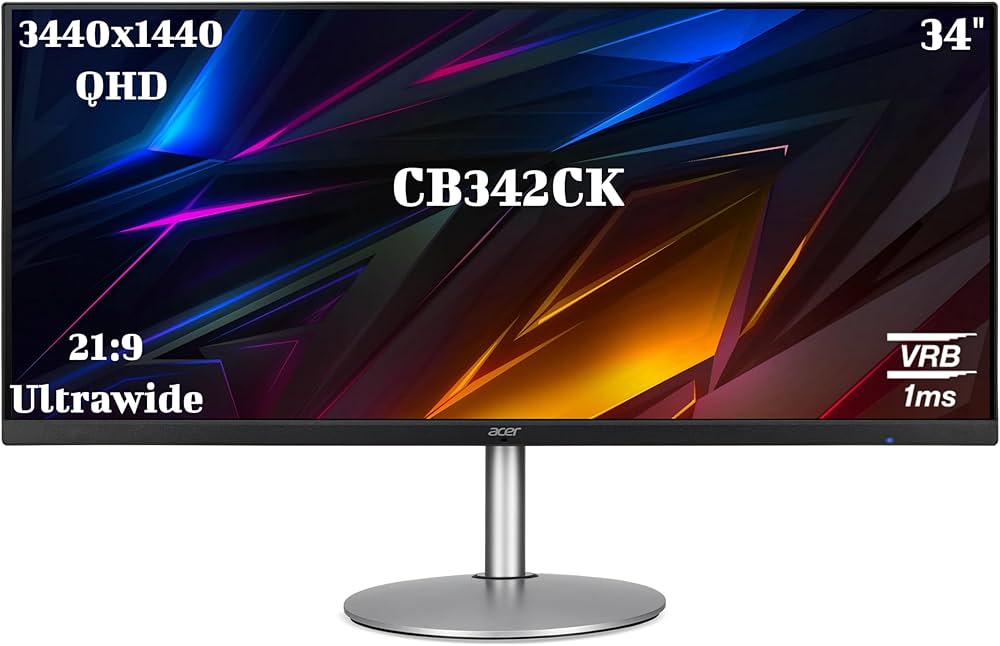 acer CB342CK 34 Inch (86.36 Cm) IPS Ultrawide (21:9) QHD 3440 X