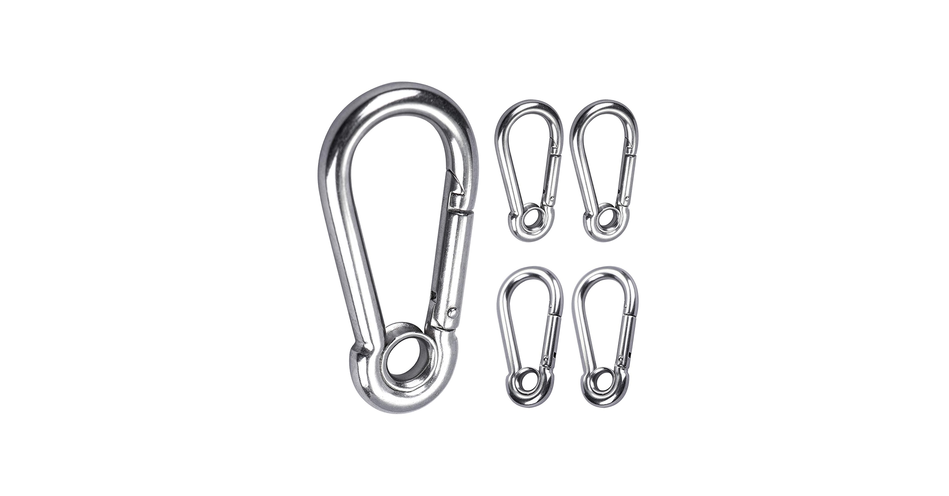 Amazon.com: 5pcs 1/4'' Stainless Steel Carabiner Clip Spring Snap
