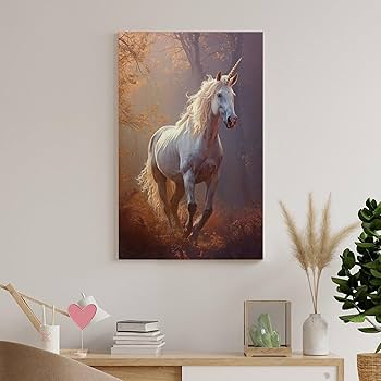 琥*ん様 【ユニコーン】アクリル画 F3 風景画 絵画 琥*ん様