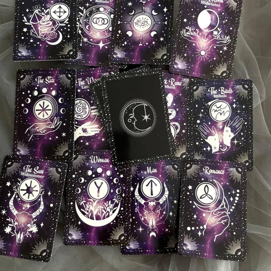 Amazon.com: TheDarknessUnicorn Witch's Runes Oracle Deck Fortune