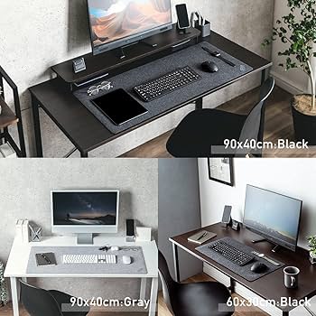 Amazon | サンワダイレクト デスクマット フェルト 90×40cm 傷・スレ