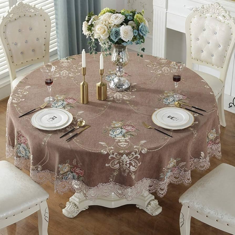Amazon｜テーブルクロス R280cm テーブルカバー 刺繍入り ファッション