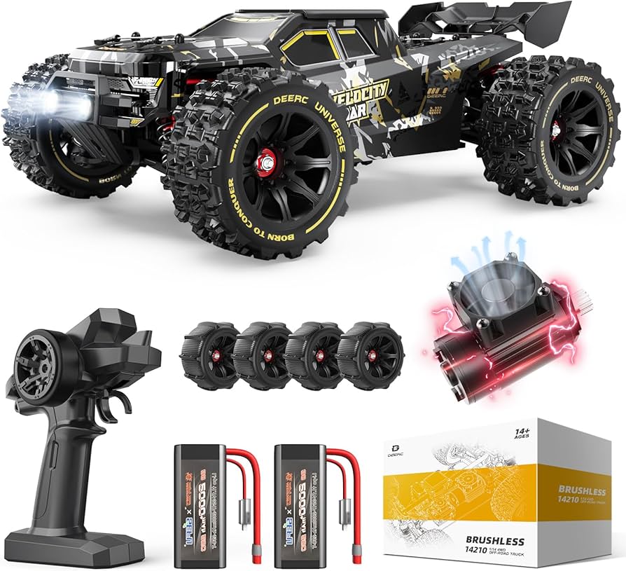Amazon.co.jp: DEERC 14210 1:14 Extreme Fast RTR ブラシレスRCカー