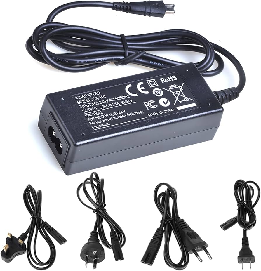 Amazon.com : AC Power Adapter Charger Kit for Canon VIXIA Mini
