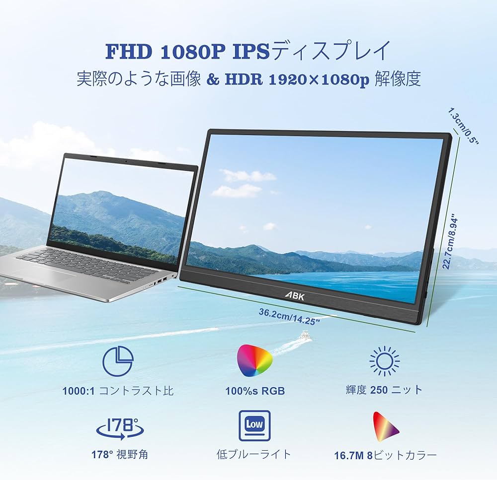Amazon.co.jp: ABK 15.6インチ モバイルモニター【2025昇級版