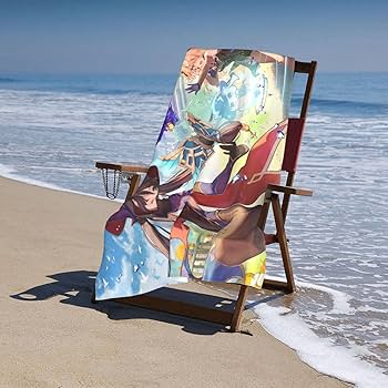 Amazon｜バスタオル 原神 モナ 速乾タオル 大判 ビーチタオル タオル