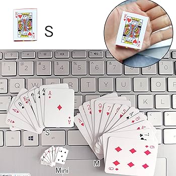 Amazon.co.jp: DY.2ten 54枚 ミニトランプ ミニチュア 3.2*4.2(cm) 2個