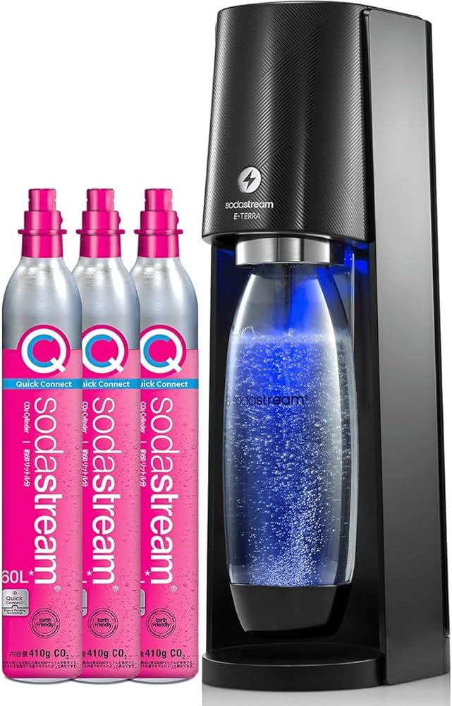 Amazon | ソーダストリーム E-TERRA (E-テラ) ブラック ガス増量