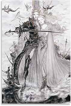 ファイナルファンタジー6 ポスター 当時物 B2サイズ 天野喜孝 mtg