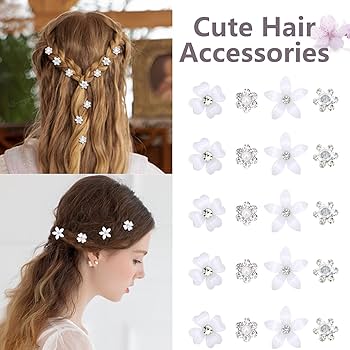 Amazon.co.jp: YISSION 20個 ミニフラワーヘアクリップ かわいいライン