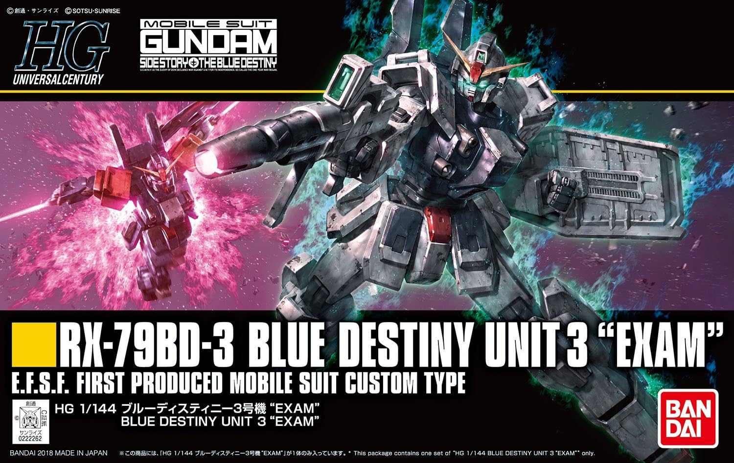 Amazon.com: Bandai Hobby - Maquette Gundam - 209 Blue Destiny