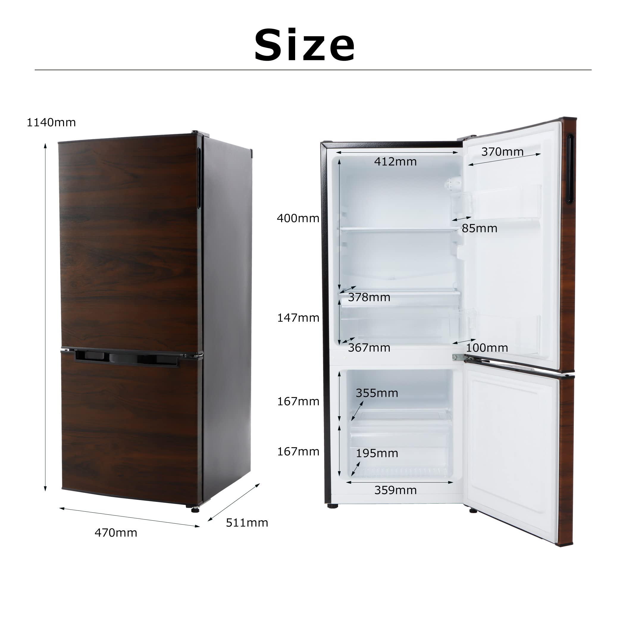 Amazon | TOHOTAIYO 2ドア冷凍冷蔵庫 SW-2117FTR-D | 冷蔵庫 通販