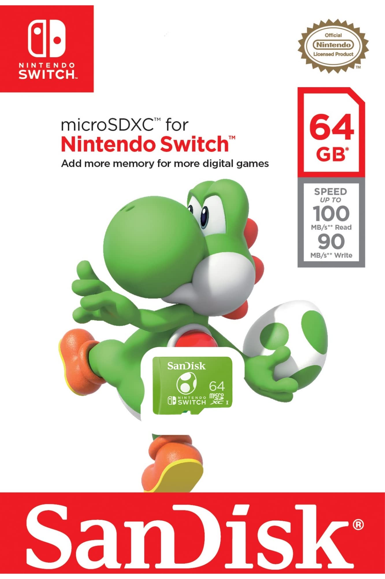 Amazon.com: SanDisk 64GB microSDXC-Card Licensed for Nintendo