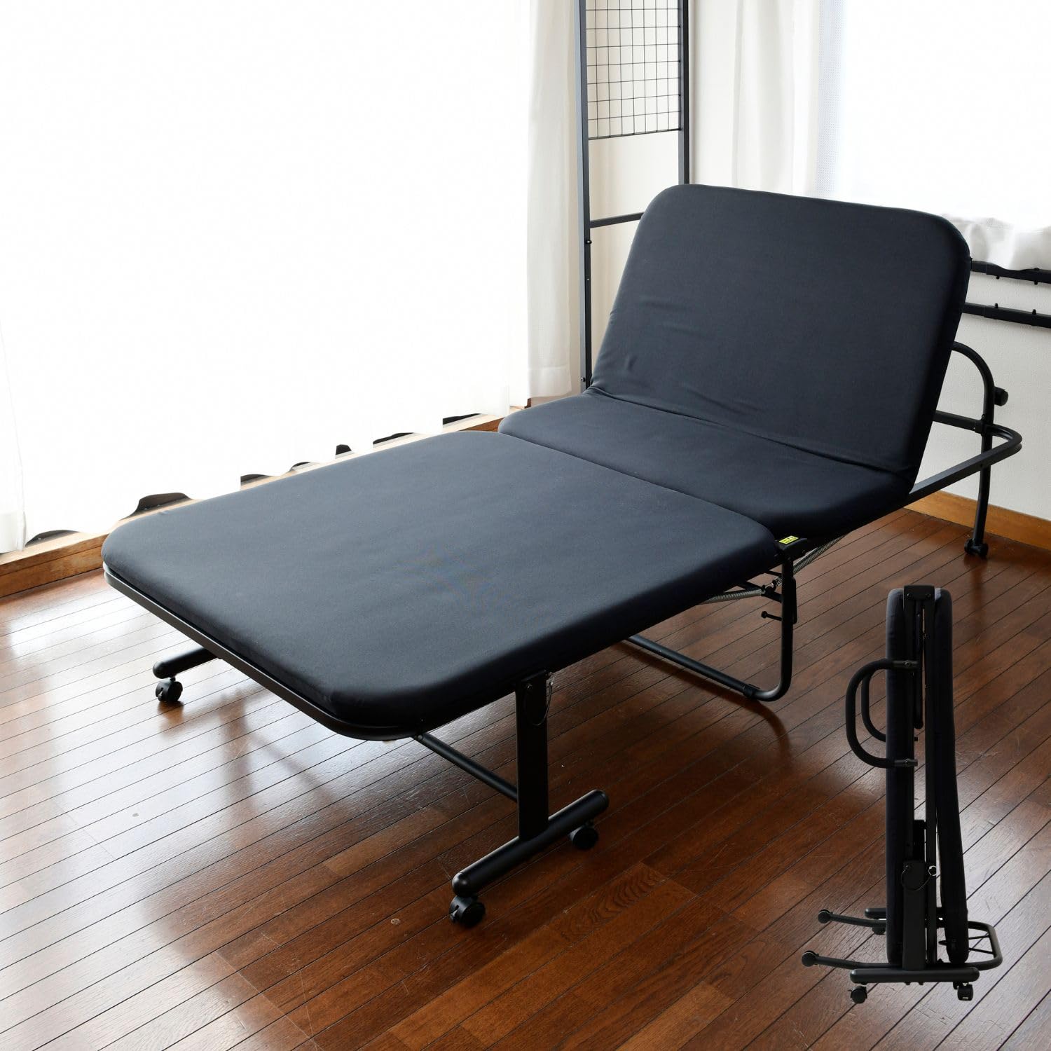 Amazon｜[山善] 折りたたみベッド シングル 立ち上がりやすい ハイ