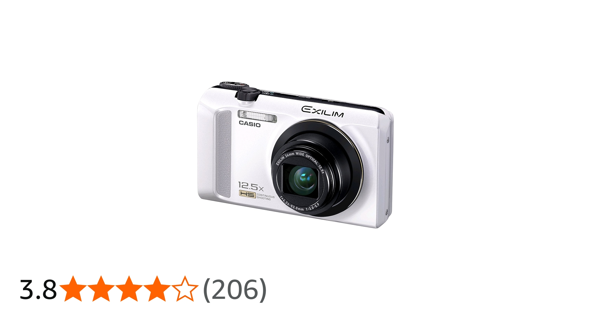 Casio Exilim EX-ZR200 Digital Camera, 16 Megapixels, 12x Optical