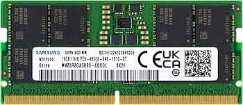 Samsung 16GB DDR5 4800MHz PC5-38400 CL40 SODIMM 1Rx8 1.1V Non-ECC