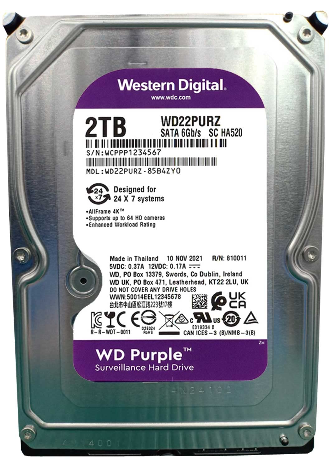 Amazon | Western Digital ウエスタンデジタル WD Purple 内蔵 HDD