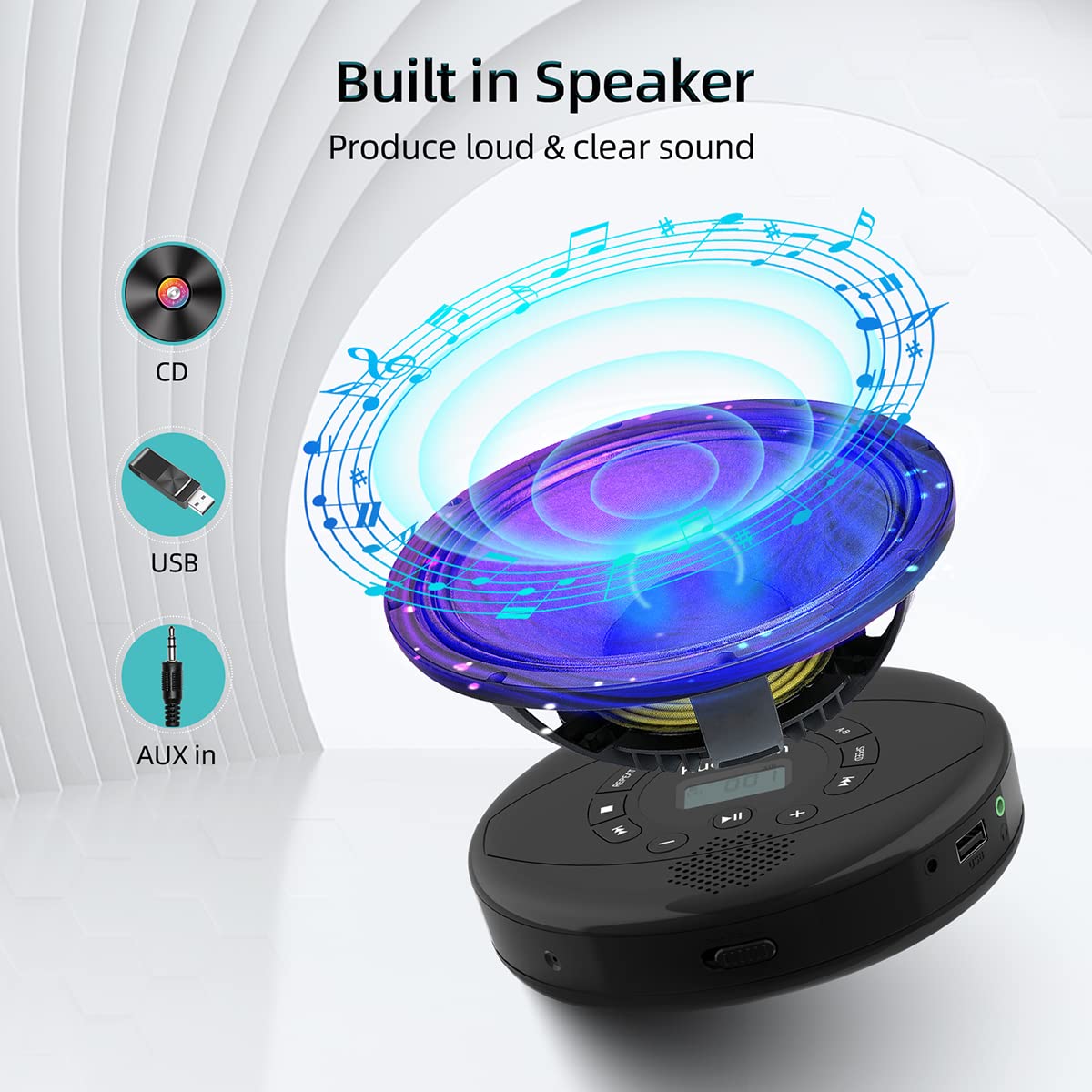 Amazon.co.jp: ポータブルCDプレーヤー: 家電＆カメラ