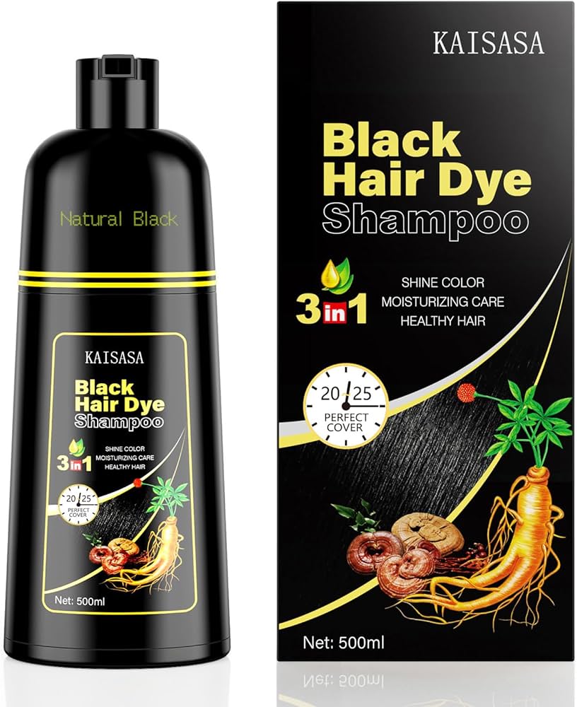 Amazon.com : KAISASA Black Hair Dye Shampoo 3 in 1, Hair Color
