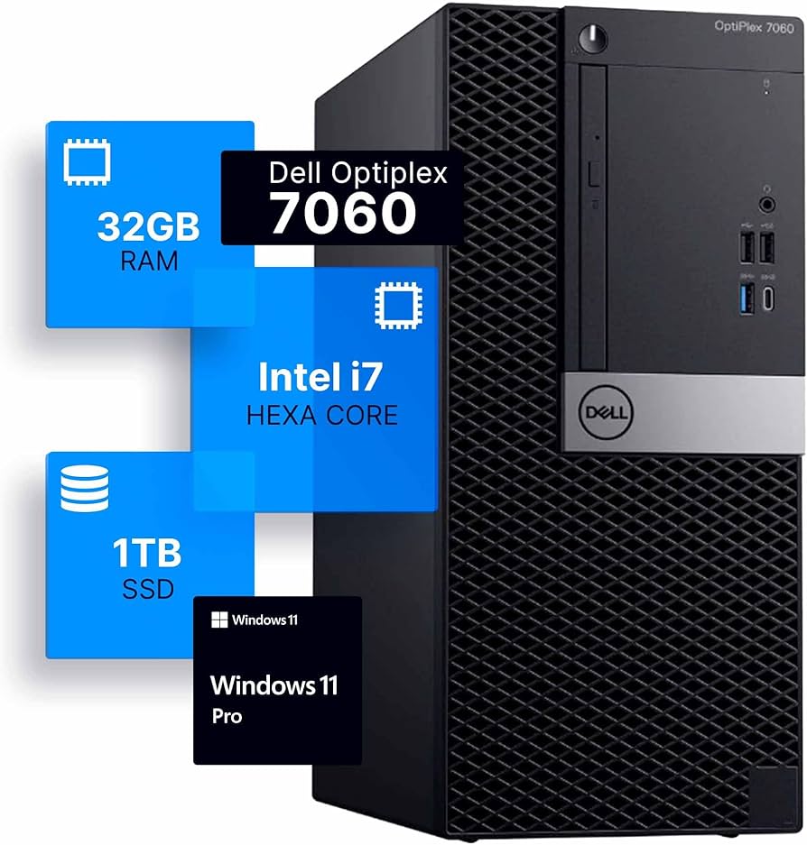 Amazon.com: Dell Optiplex 7060 Tower Desktop Computer | Intel i7