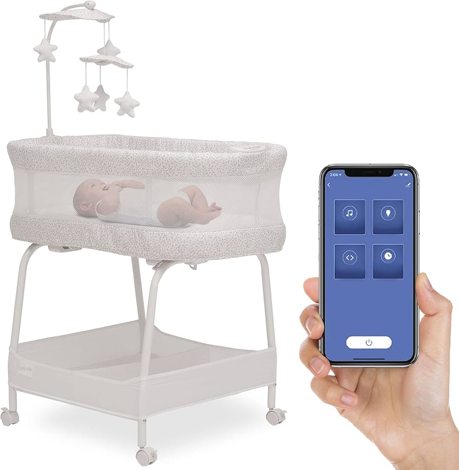 Amazon.com: Delta Children SmartSleep Auto Glide Bassinet with